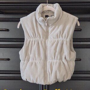 Girls Ribbed Corduroy Puffy Vest